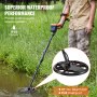 VEVOR Metal Detector for Adults&Kids, 250mm, Professional Adjustable Higher Accuracy Gold Detector, IP68 Waterproof Coil with LCD Display 7 Modes Advanced DSP Chip, for Detecting Gold Treasure Hunting