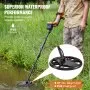 VEVOR Metal Detector for Adults&Kids, 250mm, Professional Adjustable Higher Accuracy Gold Detector, IP68 Waterproof Coil with LCD Display 7 Modes Advanced DSP Chip, for Detecting Gold Treasure Hunting