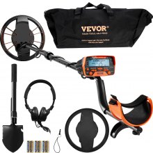 Detector de metales VEVOR para adultos y niños, bobina de búsqueda impermeable de 10 pulgadas con pantalla LCD, 7 modos, vástago de aluminio ajustable de 41'' a 52'', detector de oro de mayor precisión con chip DSP, profundidad de detección de 10''