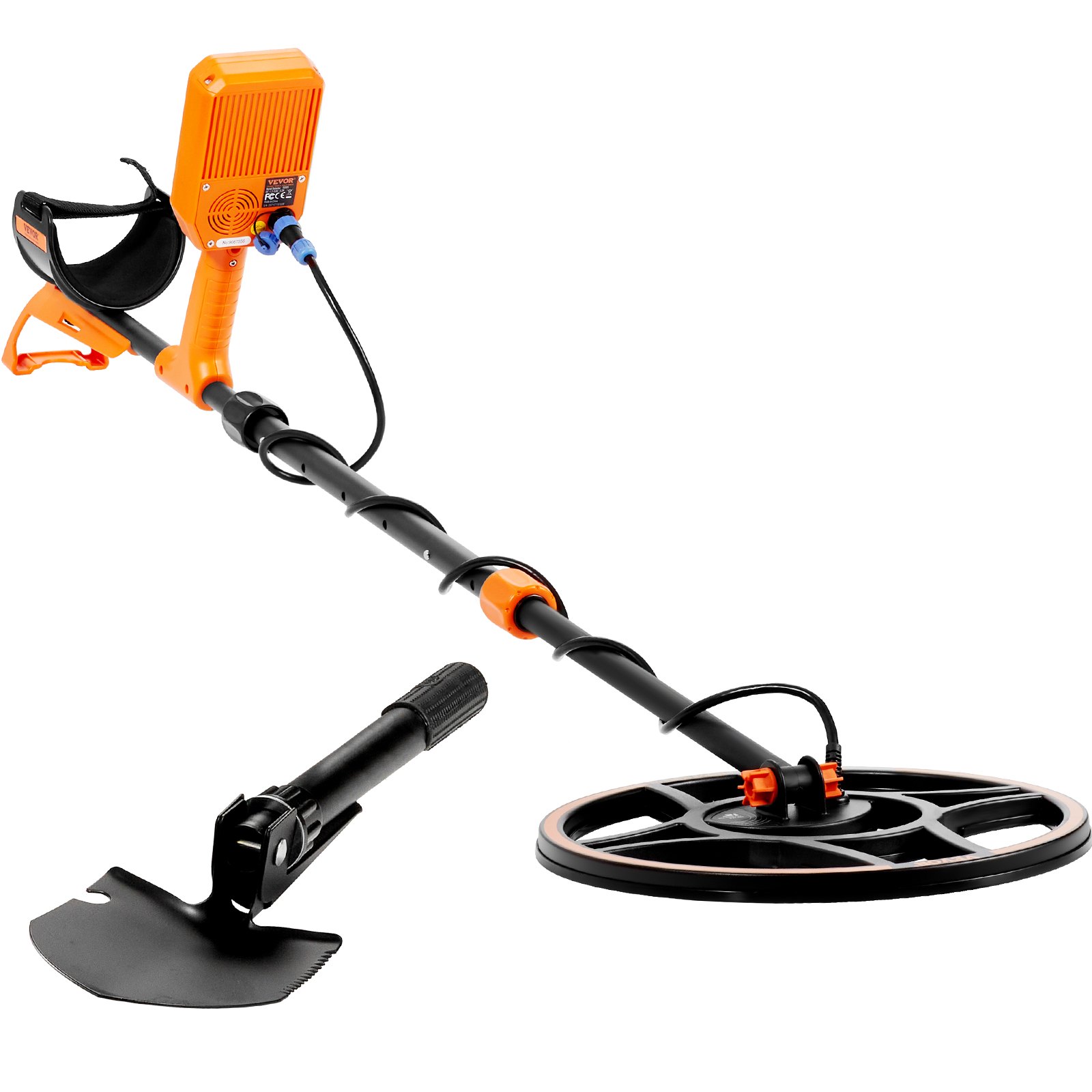VEVOR vattentät metalldetektor, 12" spole, professionell uppladdningsbar gulddetektor, 39-50 tum Justerbar med LCD 7 lägen Advanced DSP Chip Bluetooth Headset, IP68 för att upptäcka guldskattjakt