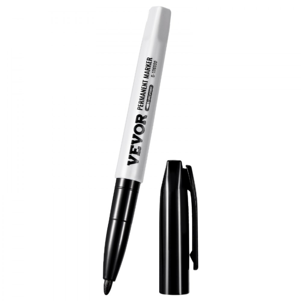 VEVOR Permanent Markers, 36 Pack Black Permanent Marker Set, Quick Drying & Fade Resistant, Fine Point Markers for Plastic, Paper, Metal, and More