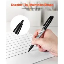 Permanent Markers 36 Count Black Fine Tip Waterproof & Fade-Resistant