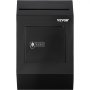 VEVOR Suggestion Box, Donation Ballot Box with Key & Combination Lock, Wall Mounted Collection Box with Wide Drop Slot, Steel Key Drop Box for Home Office School, 16.1"x10"x3.9", Black