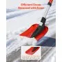 VEVOR Snow Shovel for Driveway, 9 in Foldable Snow Shovel with D-shaped Handle, , 36-40 in Adjustable, Lightweight Aluminum Alloy Snows Removal Tool, Reduce Back Strains for Garden Car Camping