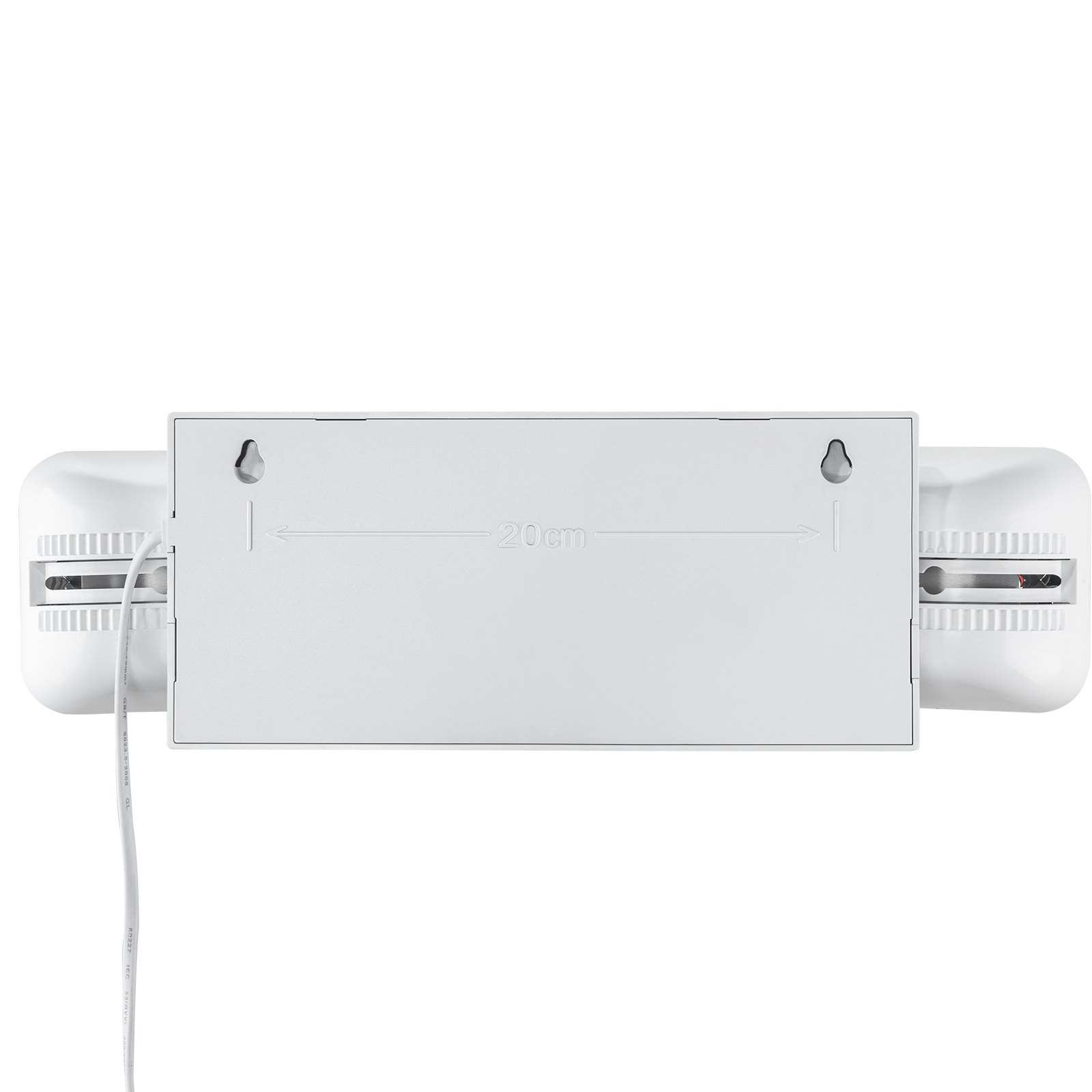 VEVOR 24 Pack Commercial Emergency Light, 3W, White LED Emergency Exit Lighting Fixtures with 180 Minutes Backup Battery Adjustable 2 LED Square Head, Ceiling or Wall Mount for Business Power Outages