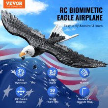 VEVOR RC Airplane Biomimetic Eagle EPP Foam RC Plane Toy 2.4 GHz Remote Control
