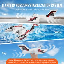 VEVOR RC Airplane Amphibious EPP Foam RC Plane Toy with 2.4 GHz Remote Control