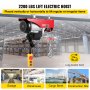 VEVOR Electric Hoist, 2200LBS Electric Winch, Steel Electric Lift, 110V Electric Hoist with Remote Control & Single/Double Slings for Lifting in Factories, Warehouses, Construction Site, Mine Filed