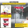 VEVOR Electric Hoist, 440LBS Electric Winch, Steel Electric Lift, 110V Electric Hoist With Remote Control & Single/Double Slings For Lifting In Factories, Warehouses, Construction Site, Mine Filed