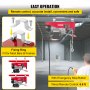 VEVOR Electric Hoist, 880LBS Electric Winch, Steel Electric Lift, 110V Electric Hoist with Remote Control & Single/Double Slings for Lifting in Factories, Warehouses, Construction Site, Mine Filed