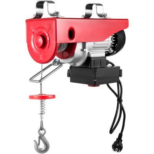VEVOR Electric Hoist, 440 lbs Electric Winch, Electric Lift with Wireless Remote Control System, Zinc-Plated Steel Wire Electric Hoist Crane, Electric Cable Hoist w/Straps and Emergency Stop Switch