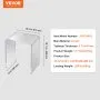 VEVOR Acrylic End Table, C-Shaped Lucite Side Table, Clear Acrylic Side Table for Drink, Food, Snack used in Living Room, Bedroom, and Study