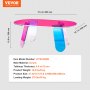 VEVOR Acrylic Coffee Table, Iridescent Acrylic End Table, 13.8 inch high Colorful Acrylic Side Table, for Coffee, Drink, Food, Snack used in Living Room, Courtyard, Terrace