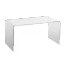 VEVOR Acrylic Coffee Table, C-Shaped Clear Acrylic End Table, 16.3 inch high Transparent Acrylic Side Table, for Coffee, Drink, Food, Snack used in Living Room, Courtyard, Terrace