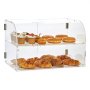 VEVOR Pastry Display Case, 2-tiers kommerciel bordplade Bagery Display Case, Akryl Display Box med bagdør adgang og flytbare hylder, Hold frisk til Donut Bagels Cake Cookie, 22"x14"x14