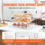 VEVOR Pastry Display Case, 3-Tier Commercial Countertop Bakery Display Case, Acrylic Display Box with Rear Door Access & Removable Shelves, Keep Fresh for Donut Bagels Cake Cookie, 20.7"x14.2"x16.3"