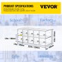 VEVOR Acrylic Cell Phone Locker Box Storage Cabinet Pocket w/Keys 10 Slots Clear