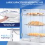 VEVOR Pastry Display Case, 3-Tier Removable Shelves Bakery Display Case, Clear Acrylic 21.7" x 15.7" x 15.7" Donut Display Box w/Rear Door Access, Counter Case Keep Fresh for Donut Bagels Cake Cookie