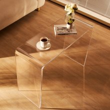 Τραπέζι κονσόλας VEVOR Acrylic, Clear Acrylic End Table, Transparent Acrylic side table 37,95x15x29,13 ιντσών, για Φουαγιέ, Σαλόνι, Τραπεζαρία