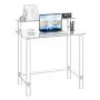 Masă acrilică VEVOR, birou transparent cu 2 niveluri și suport pentru monitor, birou de studiu acrilic pentru computer, noptieră modernă pentru dormitor, birou, studiu, vestiar, 50 x 80 x 88 cm (transparent)