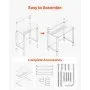 VEVOR Acrylic Table, 2 Tiers Clear Office Desk with Monitor Stand, Acrylic Study Computer Desk, Modern Side End Table Nightstand for Bedroom, Office, Study, Cloakroom, 50 x 80 x 88 cm (Clear)