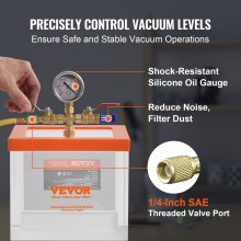 VEVOR 2 gallonos vákuumkamra, továbbfejlesztett többcélú akril vákuumos gáztalanító kamra, átlátszó vákuumkamra, gyanta gáztalanításhoz, szilikagél gáztalanításhoz, gipsz gáztalanításhoz és vákuum extrakcióhoz