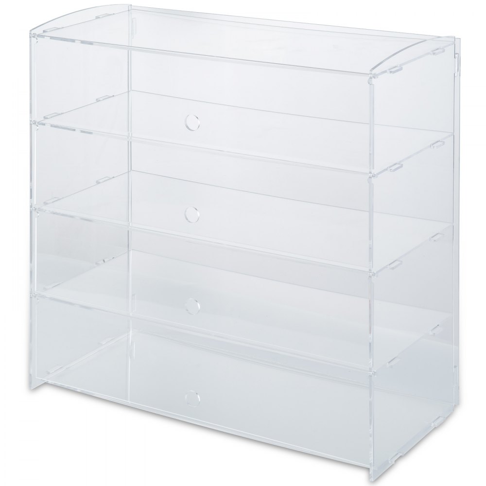 Acrylic Display Cabinet 4 Shelves L52 x W24 x H49cm Clear Cupcake Bakery PRO
