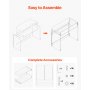 VEVOR Acrylic Table, 2 Tiers Clear End Table with Storage Shelf, Modern Rectangle Acrylic Side Desk, Transparent Thick Desk Nightstand for Bedroom, Office, Living Room, 40 x 85 x 75 cm (Clear)