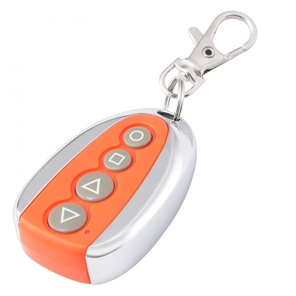 VEVOR Gate Opener Remote, 131 ft Gate Remote Control, 4 Button Automatic Gate Opener Remote, Gate Remote Control Multicode, Electric Rolling Driveway Gate Opener Closer Security Kit Remote, Orange