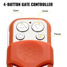 VEVOR Gate Opener Remote, 131 ft Gate Remote Control, 4 Button Automatic Gate Opener Remote, Gate Remote Control Multicode, Electric Rolling Driveway Gate Opener Closer Security Kit Remote, Orange