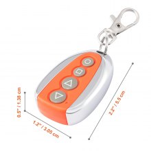 VEVOR Gate Opener Remote, 131 ft Gate Remote Control, 4 Button Automatic Gate Opener Remote, Gate Remote Control Multicode, Electric Rolling Driveway Gate Opener Closer Security Kit Remote, Orange