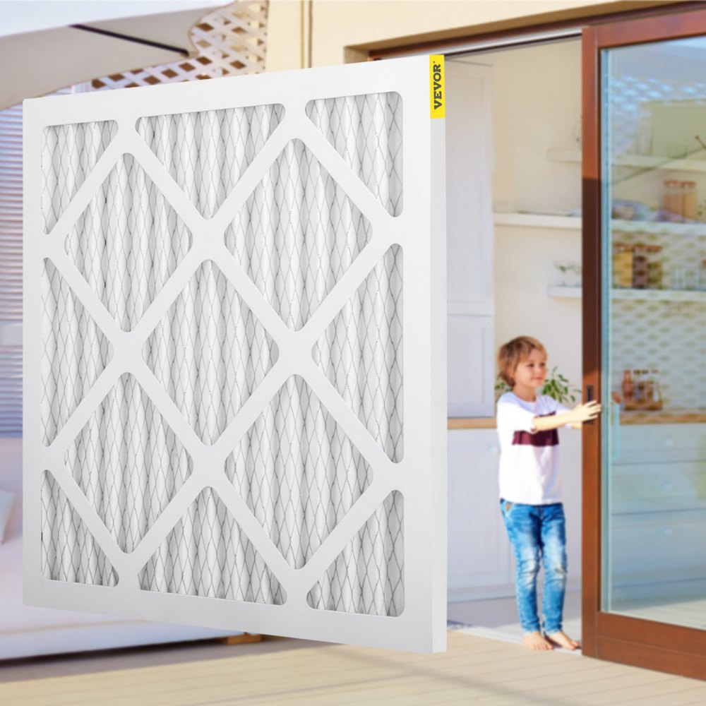 VEVOR HEPA Replacement Filter, 16''x16'' AC Filter, 12pcs HVAC Pleated Air Filter, AC Furnace Filter Replacement Set, MERV 8, Good for Home, Commercial Capture Particles, Fit for Dri-Eaz DefendAir HEPA