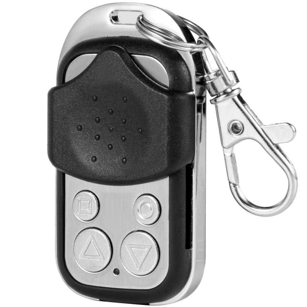 VEVOR gate remote control with four buttons and a keychain clip.