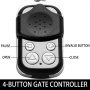 VEVOR Gate Remote Control 4-Button Backup Key Accept Signal Within 100ft for Automatic Opener Hardware Sliding Driveway Security Kit