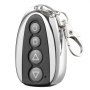 black and silver VEVOR gate remote control with keychain attachment.
