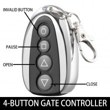 Sliding Gate Driveway Door Automatic Opener Remote Control Black 4 Buttons