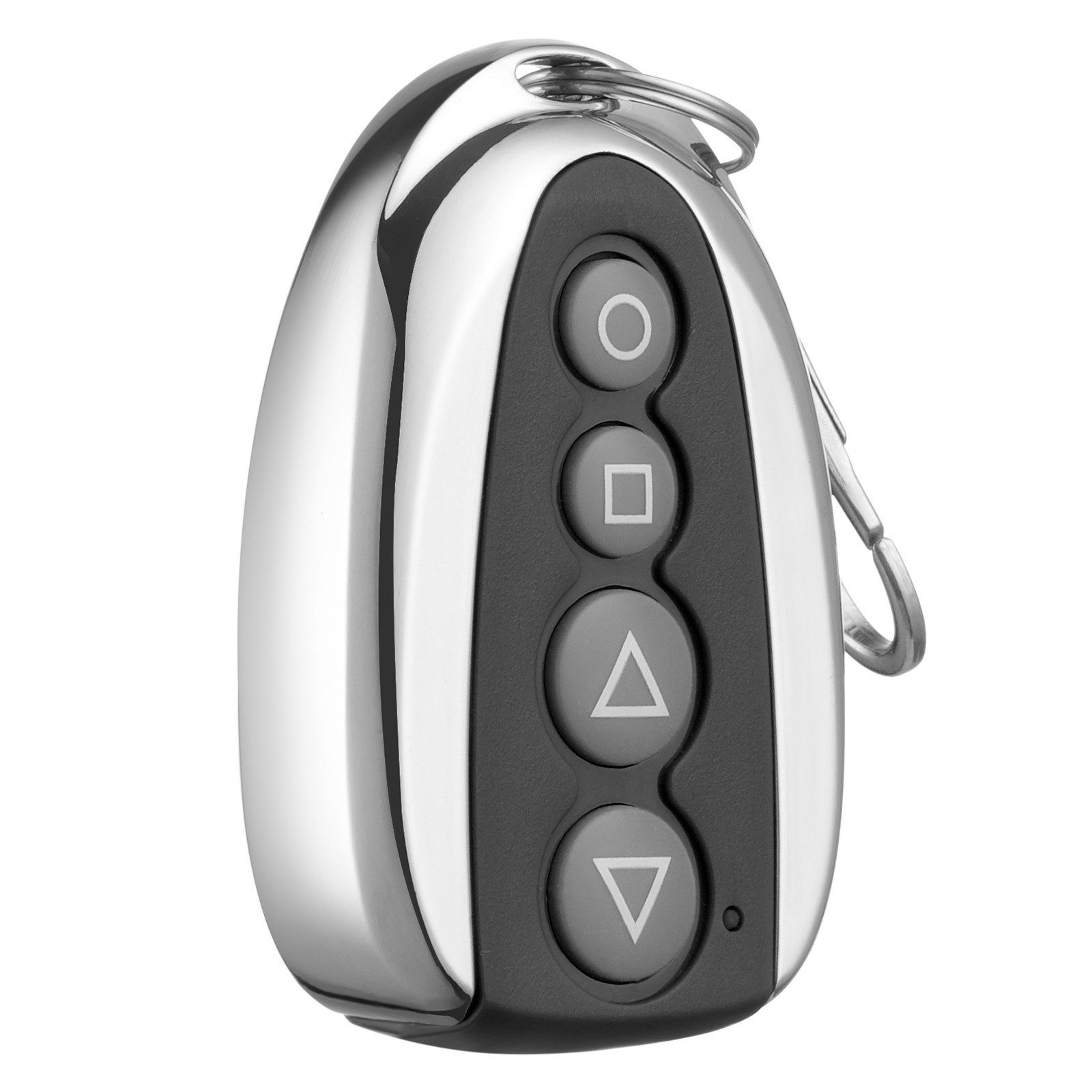 VEVOR gate remote control with four buttons and a keychain clip.