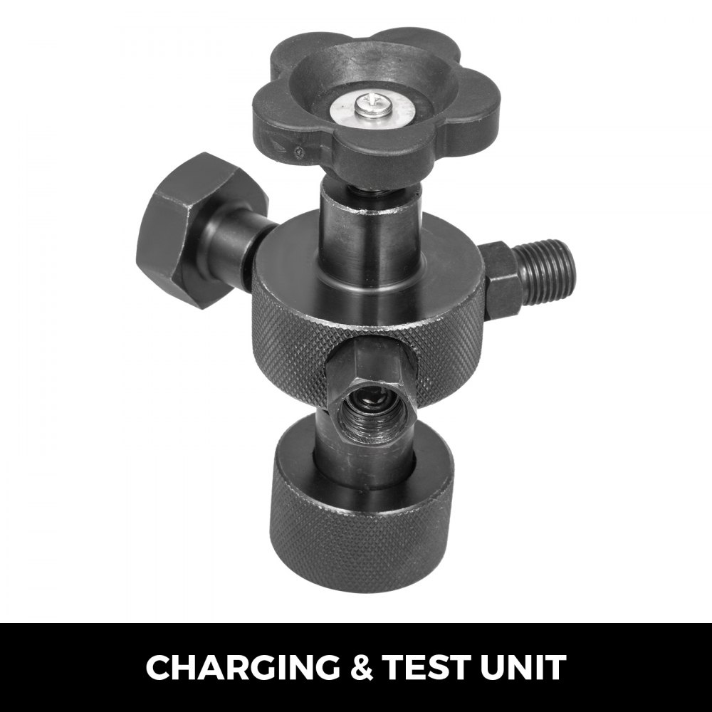 VEVOR Hydraulic Pressure Test Kit 0-400BAR/6000PSI Hydraulic Pressure Gauge with 6.56ft/2m Charging Hose for Nitrogen Charging Hydraulic Accumulator Pressure Test Kit
