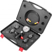 VEVOR Hydraulic Pressure Test Kit 0-400BAR/6000PSI Hydraulic Pressure Gauge with 6.56ft/2m Charging Hose for Nitrogen Charging Hydraulic Accumulator Pressure Test Kit