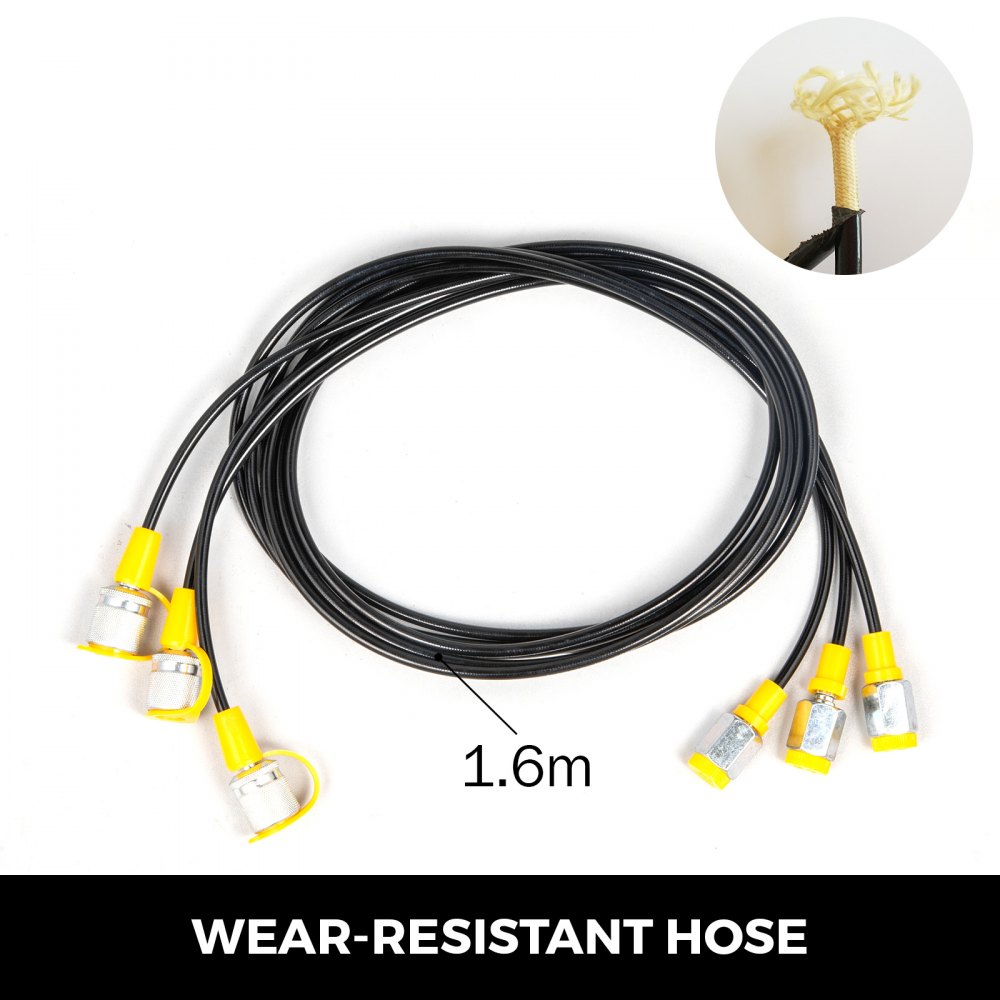 VEVOR Hydraulic Pressure Test Kit 10/25/40/60 Mpa Hydraulic Pressure Gauges with 5.25ft/1.6m Test Hose for Excavator Construction Machinery