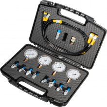 VEVOR Hydraulic Pressure Test Kit 10/25/40/60 Mpa Hydraulic Pressure Gauges with 5.25ft/1.6m Test Hose for Excavator Construction Machinery