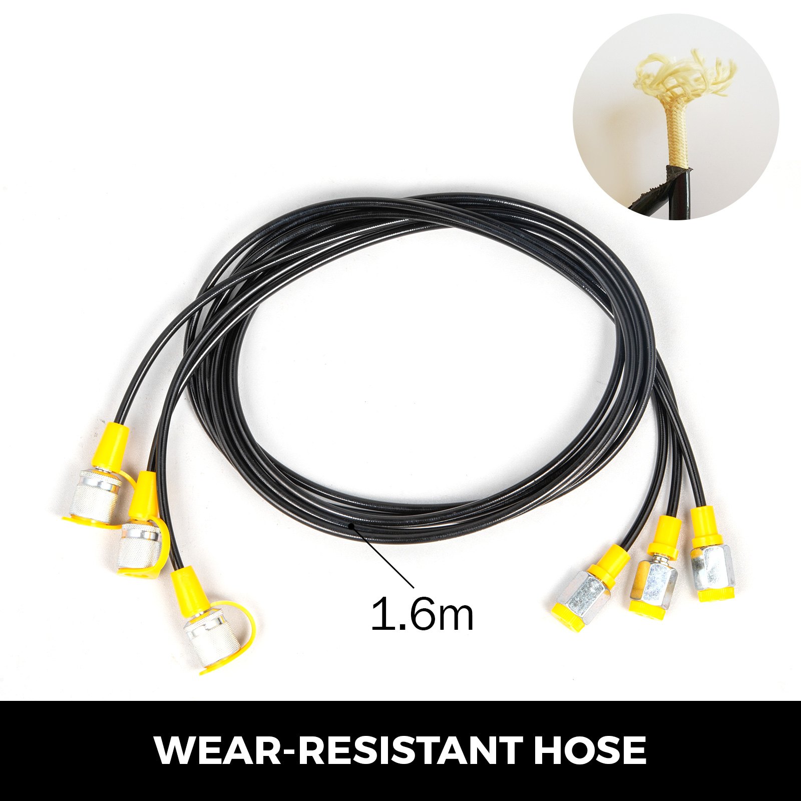 VEVOR Hydraulic Pressure Test Kit 10/25/40/60 Mpa Hydraulic Pressure Gauges with 5.25ft/1.6m Test Hose for Excavator Construction Machinery