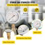 VEVOR Hydraulic Pressure Test Kit 25/40/60MPa, Hydraulic Test Gauge Kit with 6 Couplings, Hydraulic Gauge Kit Made of 304 Stainless Steel, for Excavator Construction Machinery