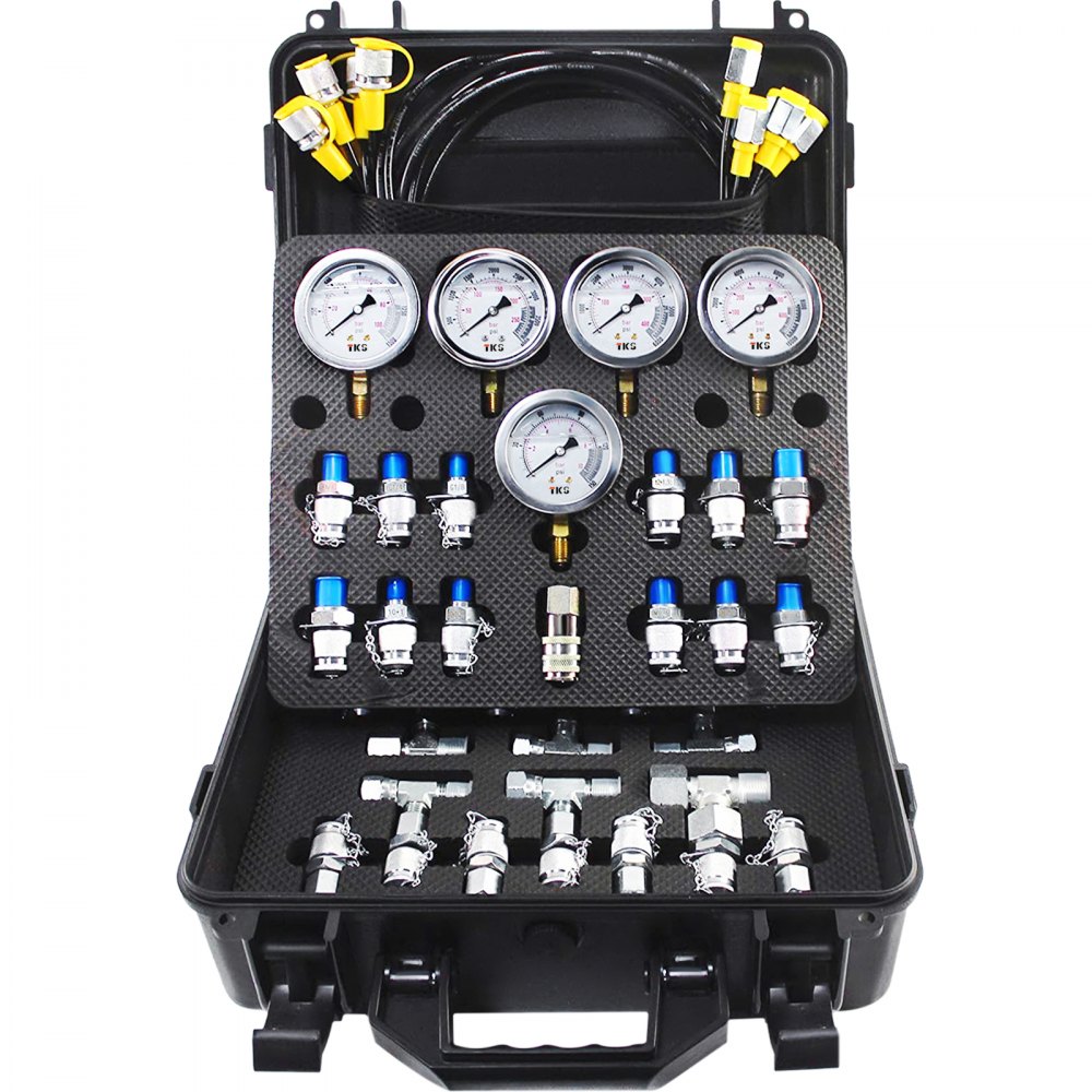 Kit de Testeur de Pression Hydraulique 60 MPa avec 11 Couplages pour  Machines