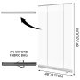 VEVOR Floor Standing Sneeze Guard, 48\"x80\" Roll Up Banner Stand, Portable Pull-Out Standing Divider, Stand Roll Up Banner for Cafe, Office, Cashier, Store, Restaurant, Classroom and Receptionist
