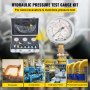 VEVOR Hydraulic Pressure Gauge Kit Excavator Parts Hydraulic Tester Coupling Hydraulic Pressure Test Kit for Excavator Construction Machinery (9000PSI)