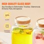 VEVOR Drink Dispenser 1 Gal Beverage Dispenser for Parties Glass with Stand
