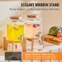 VEVOR Drink Dispenser 1 Gal Beverage Dispenser for Parties Glass with Stand