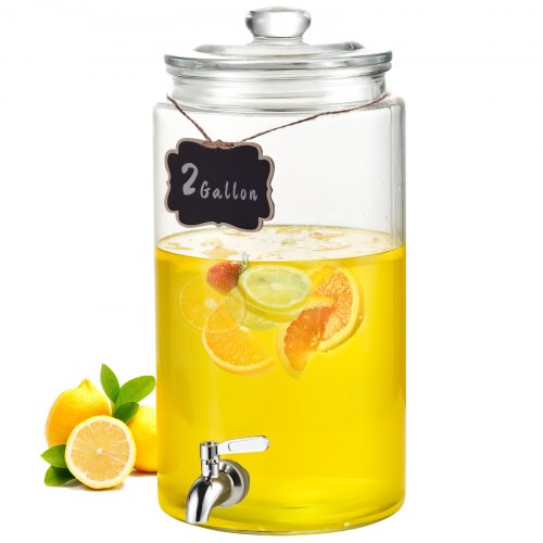 Set Of 2, 1-Gallon Glass Drink Dispensers, Featuring A Stand And Stainless Steel Tap, Designed To Be *. * Serving Lemonade With An * Suitable For Kitchens, Camping Trips, Parties, Halloween, And - View #12