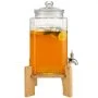 VEVOR Beverage Dispenser, 1.5 Gallon/5.7 L Drink Dispensers for Parties, Glass Juice Dispenser with Stand, Stainless Steel Spigot, Iced Tea Lemonade Juice Water Dispenser, for Restaurants, Hotels, Parties